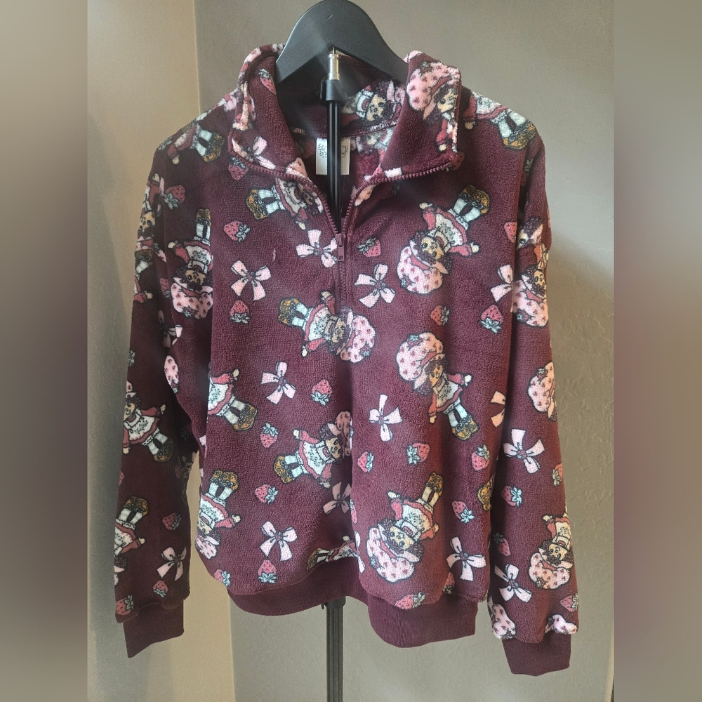Strawberry Shortcake Fleece Zip Pullover Size M - Picture 2 of 8